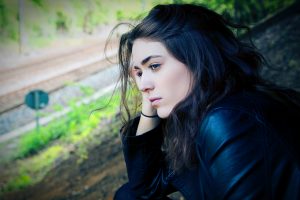 Patient in pain from fibromyalgia